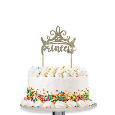 Disney Princess Once Upon A Time Glitter Cake Pick - Party Centre