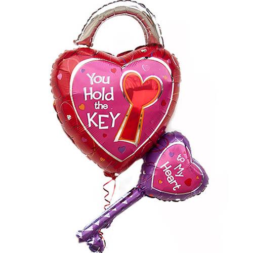 Key To My Heart Supershape Balloon 35in Balloons & Streamers - Party Centre - Party Centre