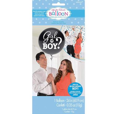 Boy Gender Reveal Giant Latex Balloon 24in Balloons & Streamers - Party Centre - Party Centre