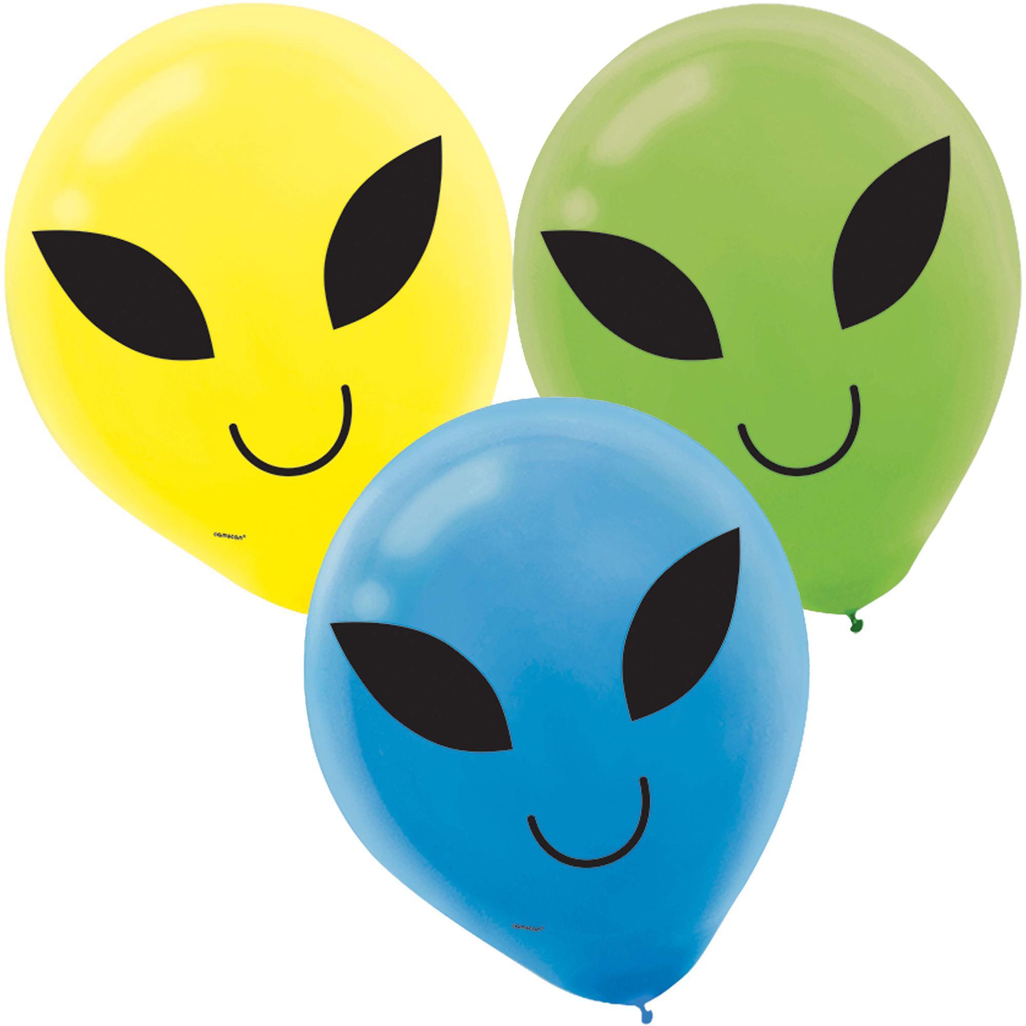 Blast Off Birthday Assorted Latex Balloons 12in, 15pcs Balloons & Streamers - Party Centre - Party Centre