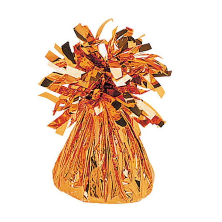 Orange Foil Balloon Weight 6oz Balloons & Streamers - Party Centre