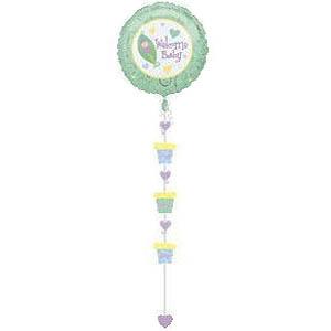 Welcome Baby Drop-A-Line Balloon Balloons & Streamers - Party Centre - Party Centre