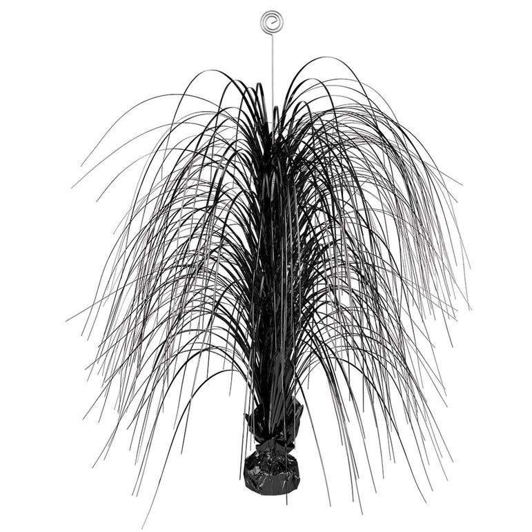 Jet Black Large Spray Foil Centerpiece 28in Decorations - Party Centre