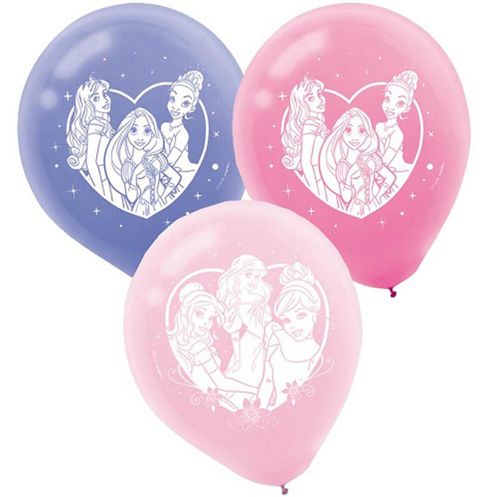 Disney Princess Latex Balloon 12in, 6pcs Balloons & Streamers - Party Centre - Party Centre