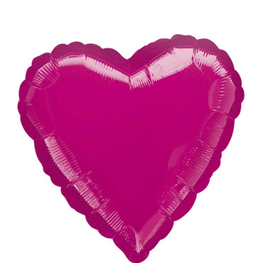 Metallic Fucshia Heart Foil Balloon 18in Balloons & Streamers - Party Centre - Party Centre