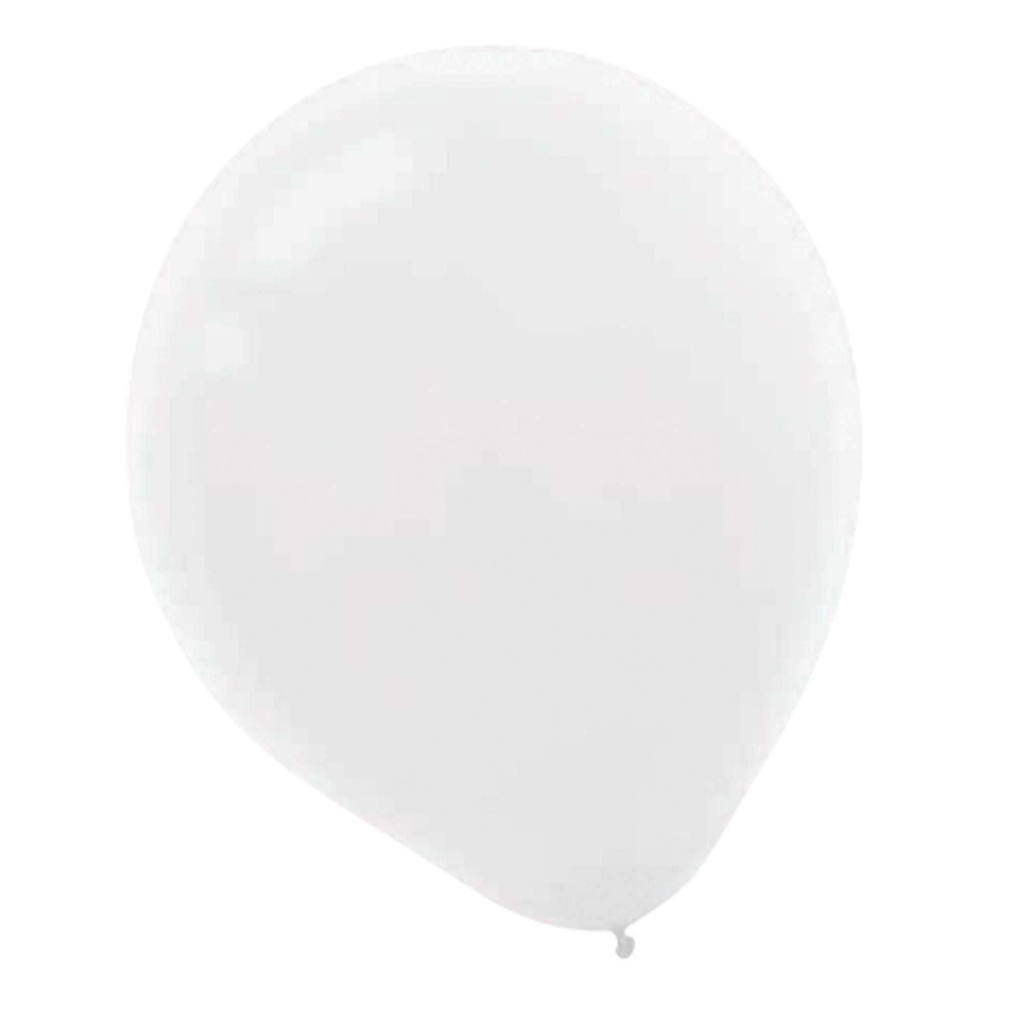 White Latex Balloons 12in, 100pcs Balloons & Streamers - Party Centre - Party Centre