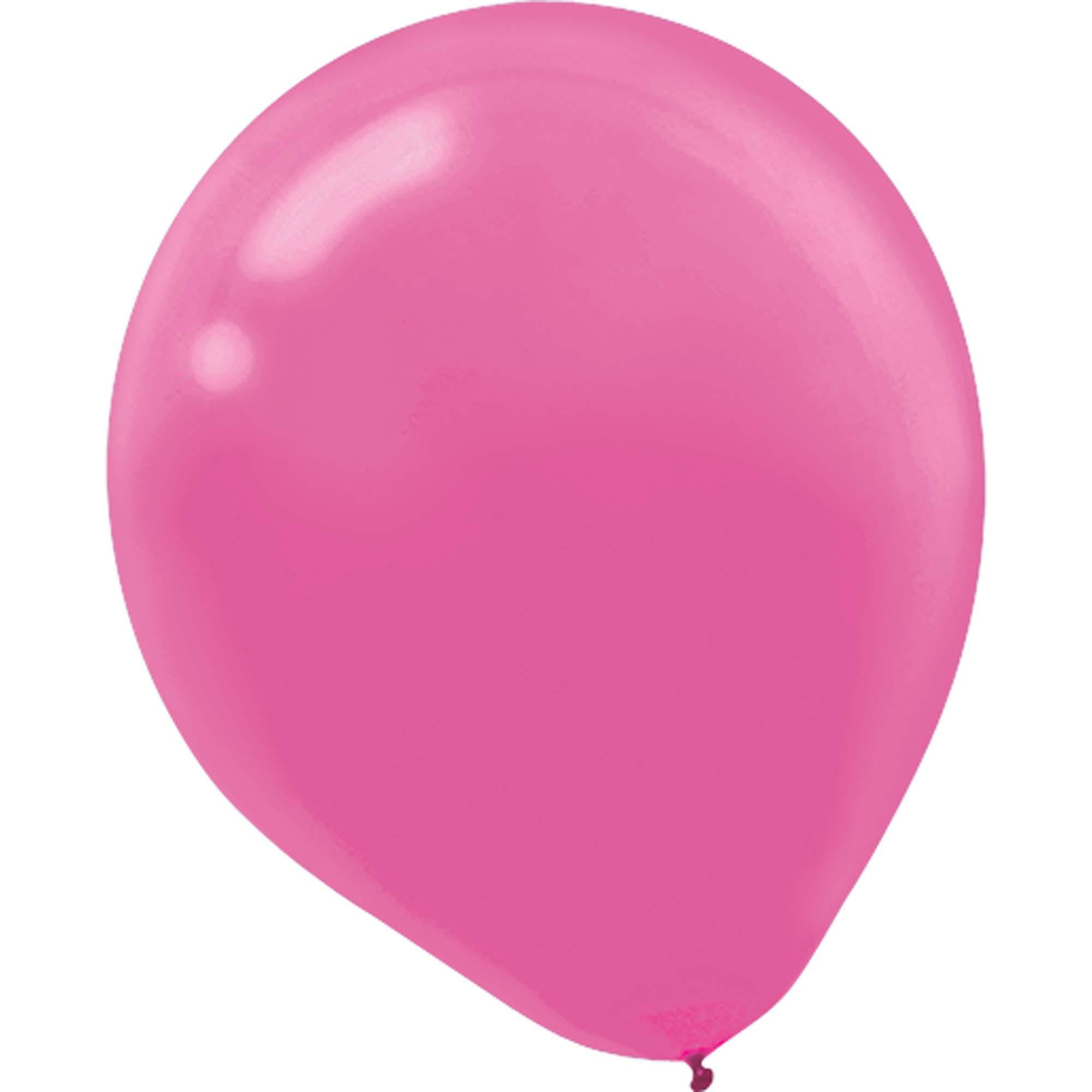 Bright Pink Latex Balloon 12in 100pcs Balloons & Streamers - Party Centre - Party Centre