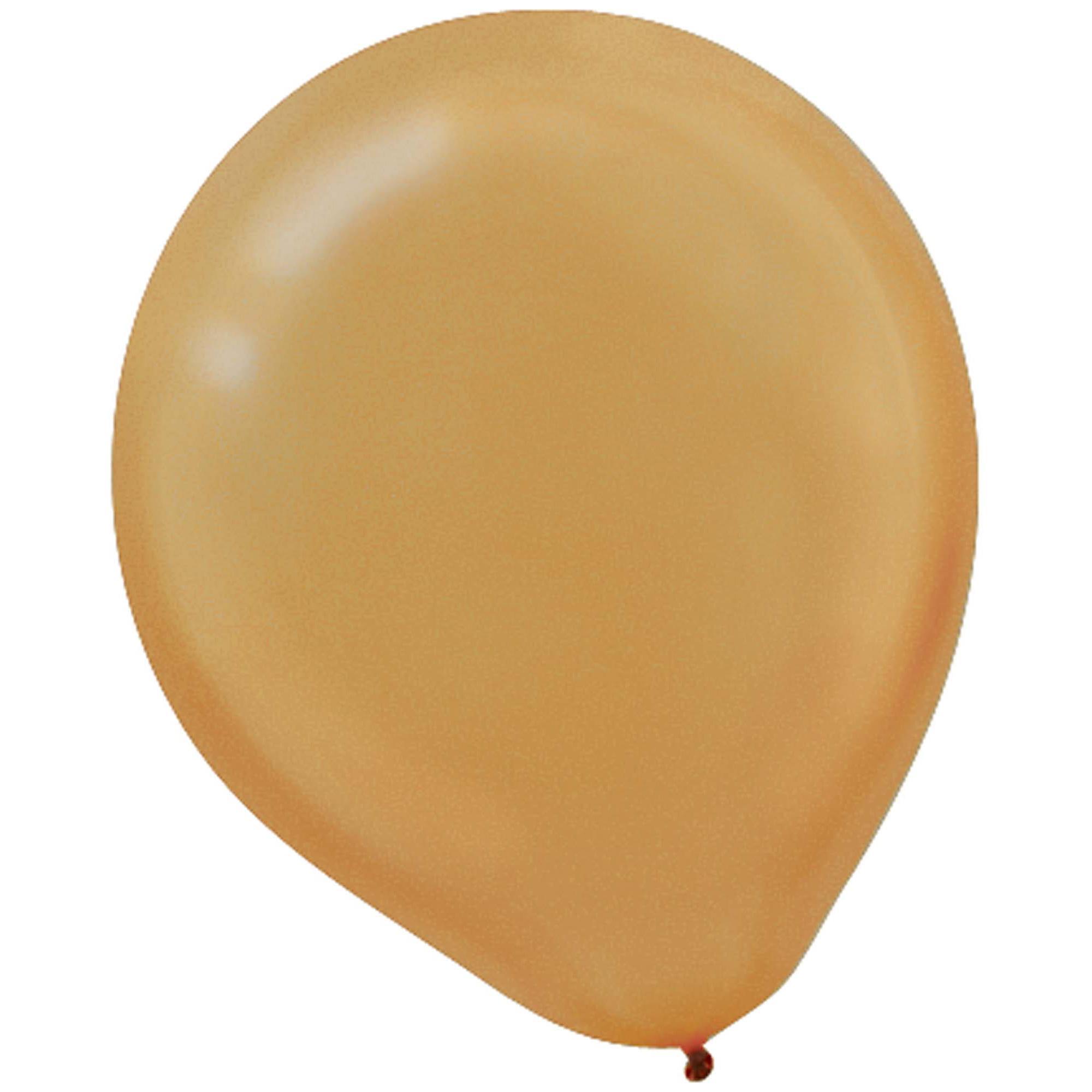 Golden Pearlized Latex Balloons 12in, 100pcs Balloons & Streamers - Party Centre - Party Centre