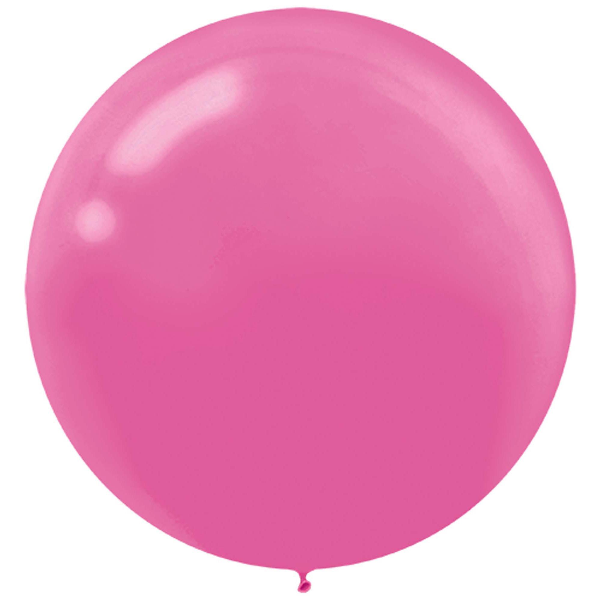 Bright Pink Latex Balloon 24in, 4pcs Balloons & Streamers - Party Centre - Party Centre
