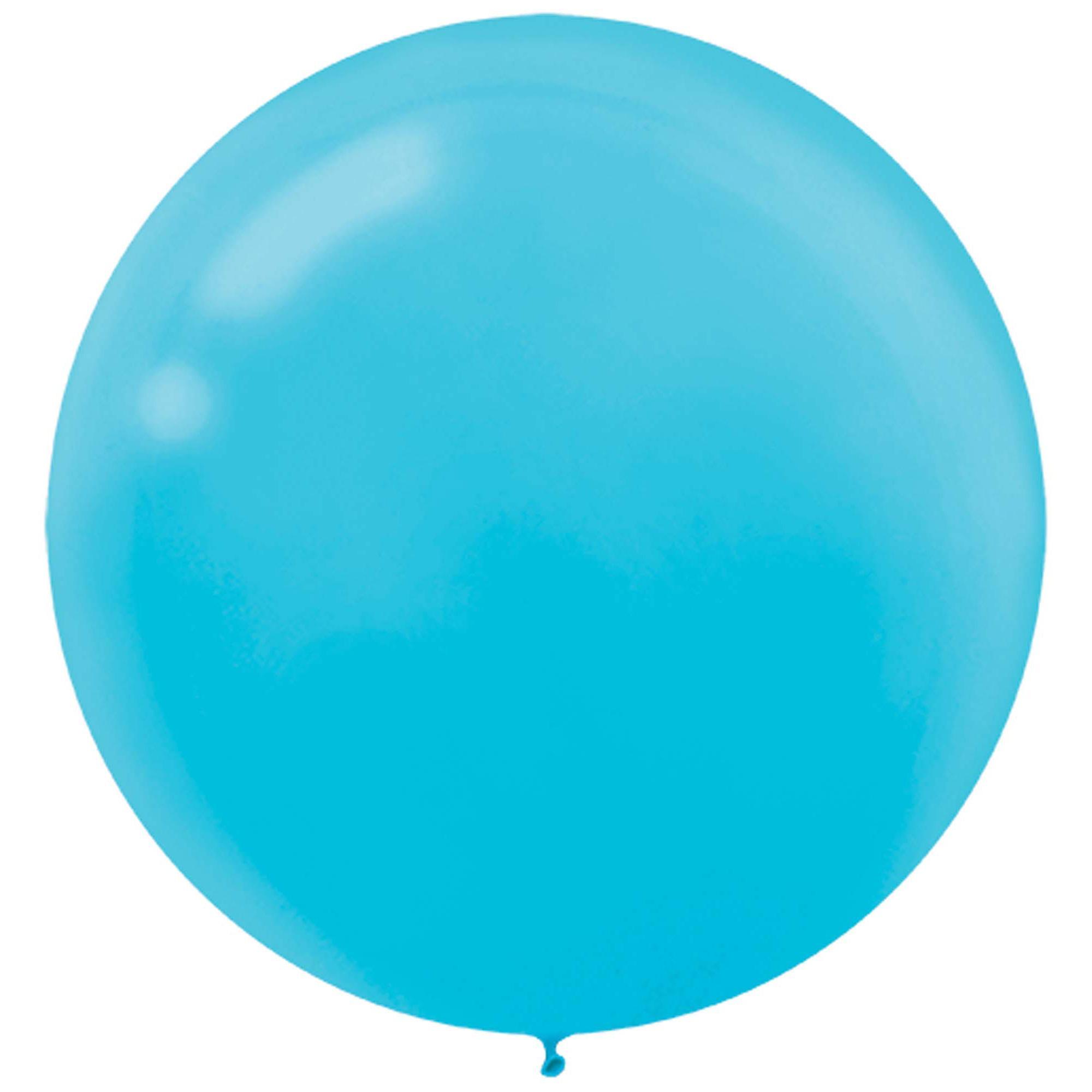 Caribbean Blue Latex Balloon 24in, 4pcs Balloons & Streamers - Party Centre - Party Centre