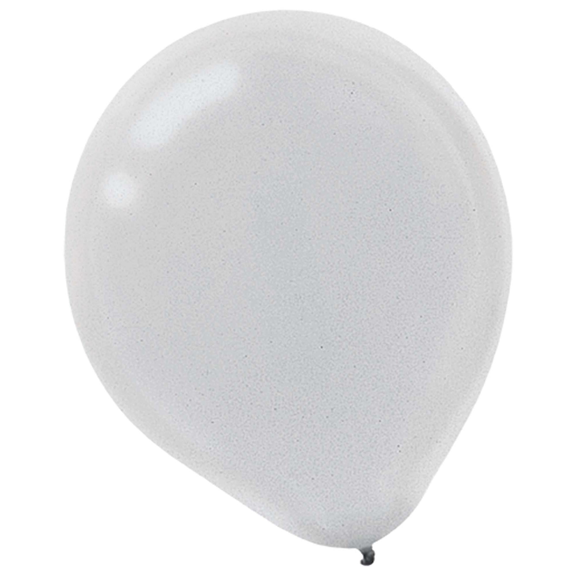 Silver Latex Balloons 5in, 50pcs Balloons & Streamers - Party Centre - Party Centre
