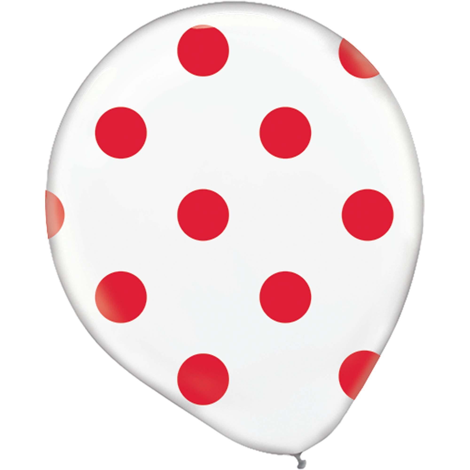 Apple Red Polka Dot Latex Balloon 20ct Balloons & Streamers - Party Centre - Party Centre