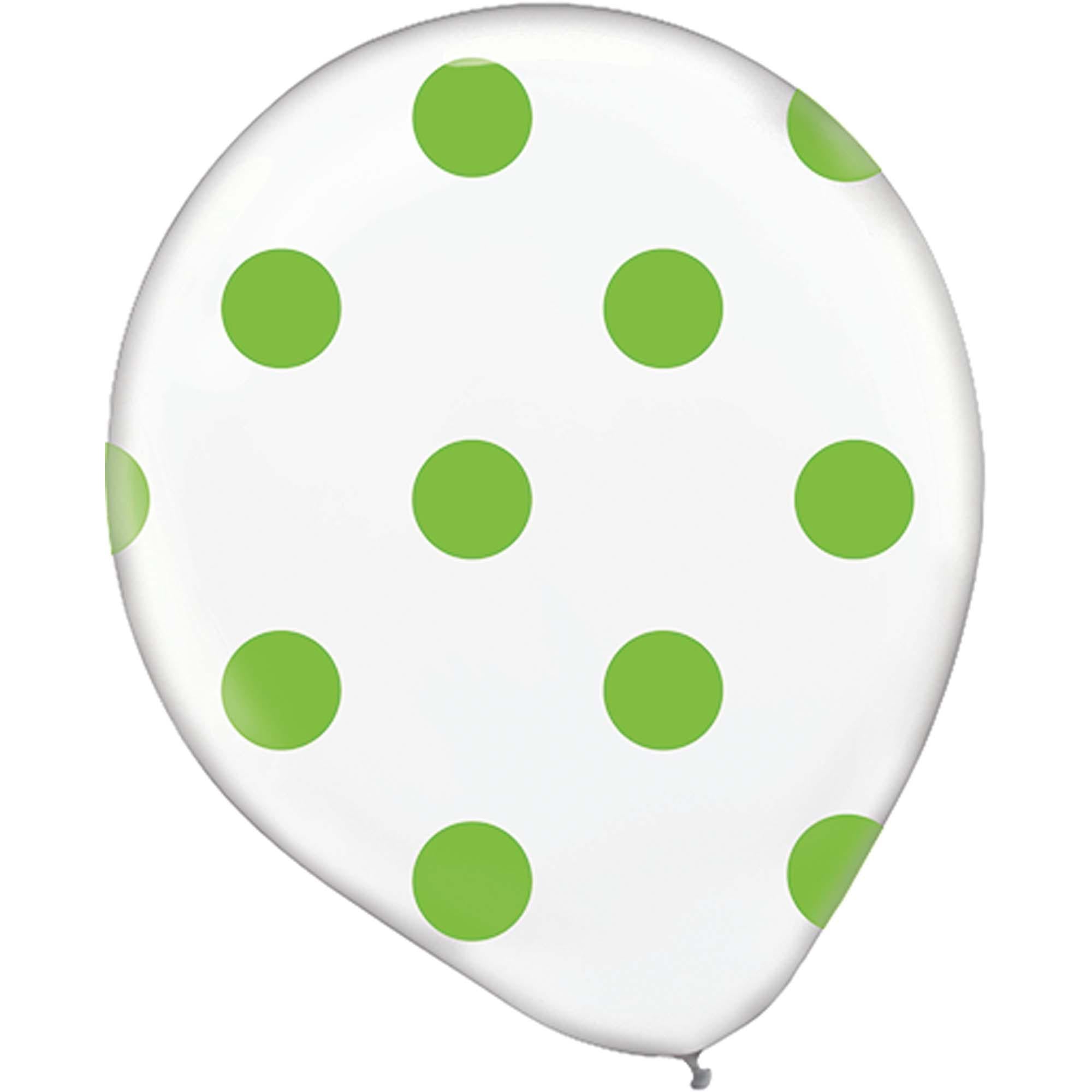 Kiwi Polka Dot Latex Balloon 20ct Balloons & Streamers - Party Centre - Party Centre