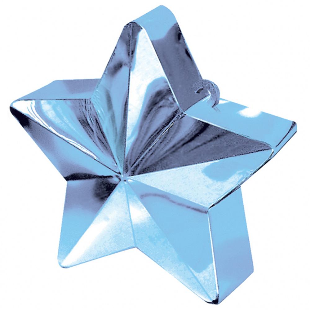 Light Blue Star Balloon Weight 6oz Balloons & Streamers - Party Centre - Party Centre