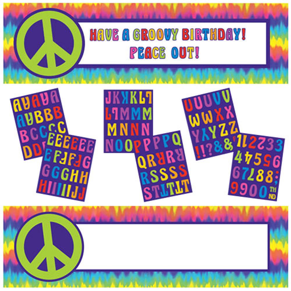 Giant Sign Feel Groovy Personalized  Banner Decorations - Party Centre - Party Centre