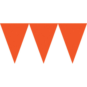 Orange Peel Paper Pennant Banner 15ft Decorations - Party Centre - Party Centre