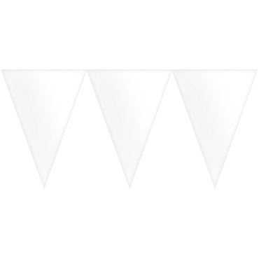 White Paper Pennant Banner Decorations - Party Centre - Party Centre
