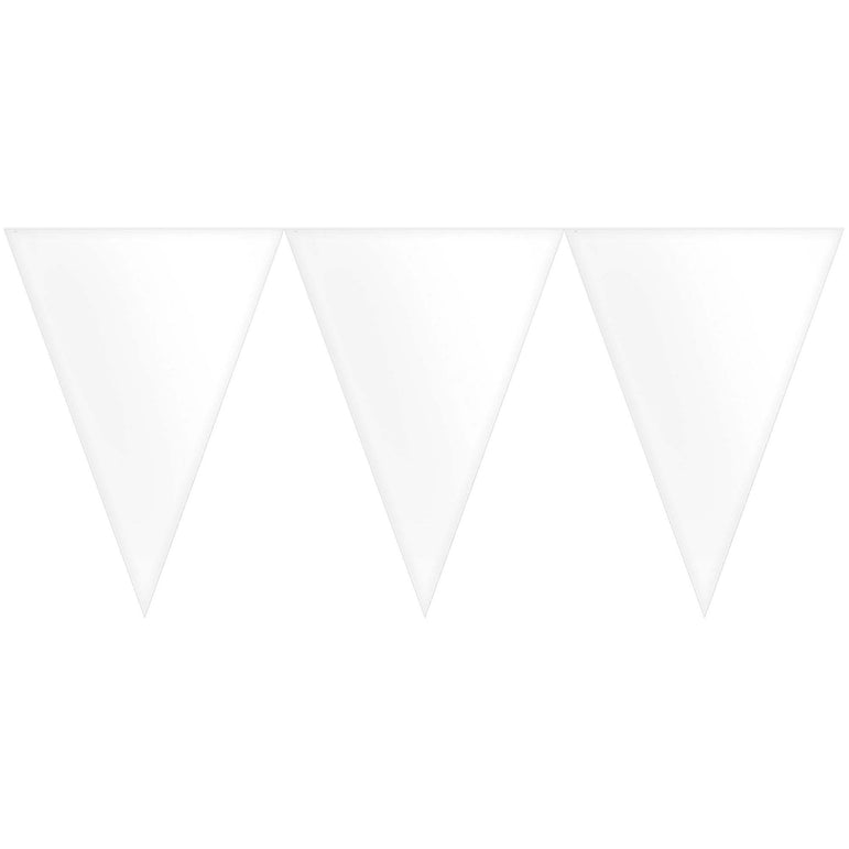 White Paper Pennant Banner Decorations - Party Centre