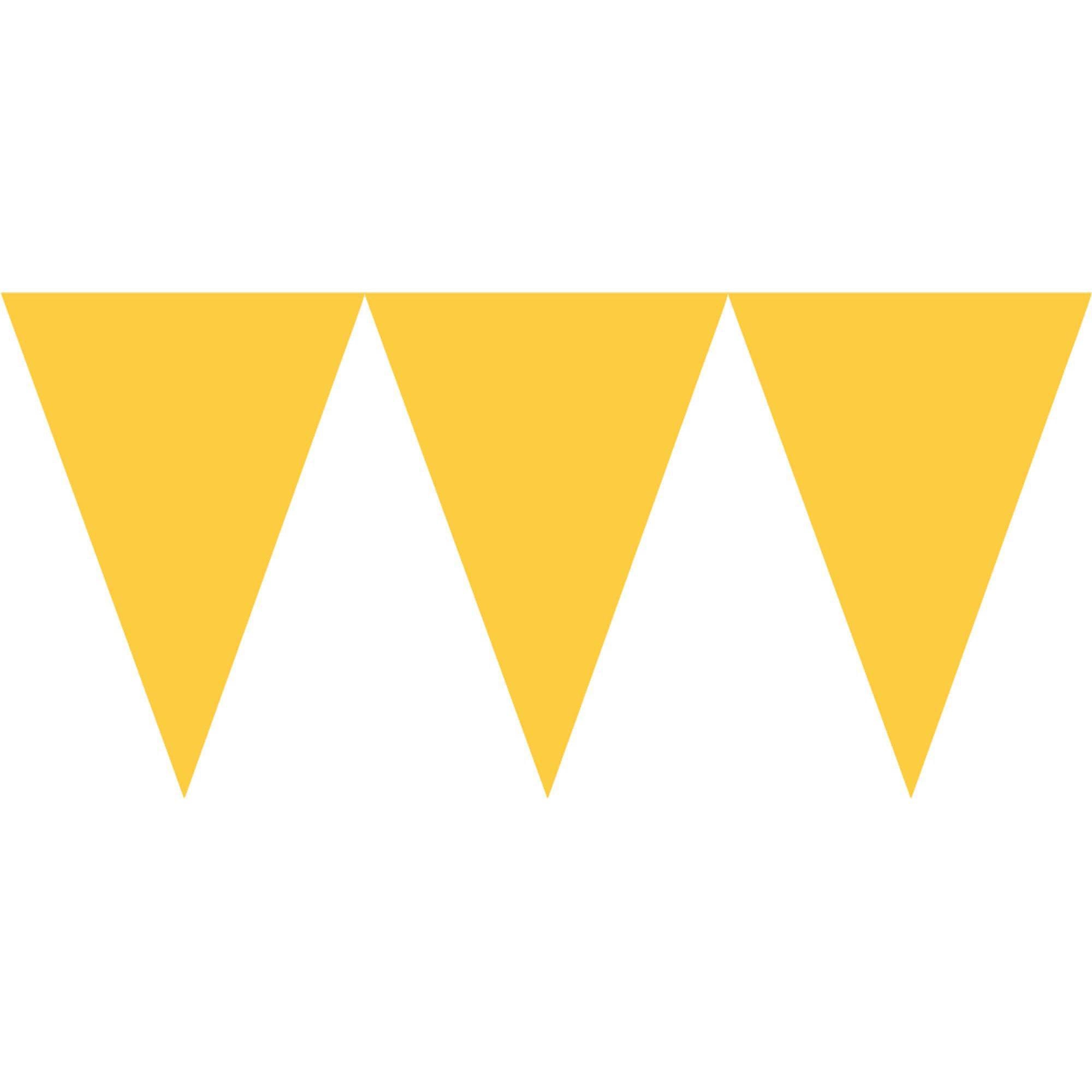 Yellow Paper Pennant Banner Decorations - Party Centre - Party Centre