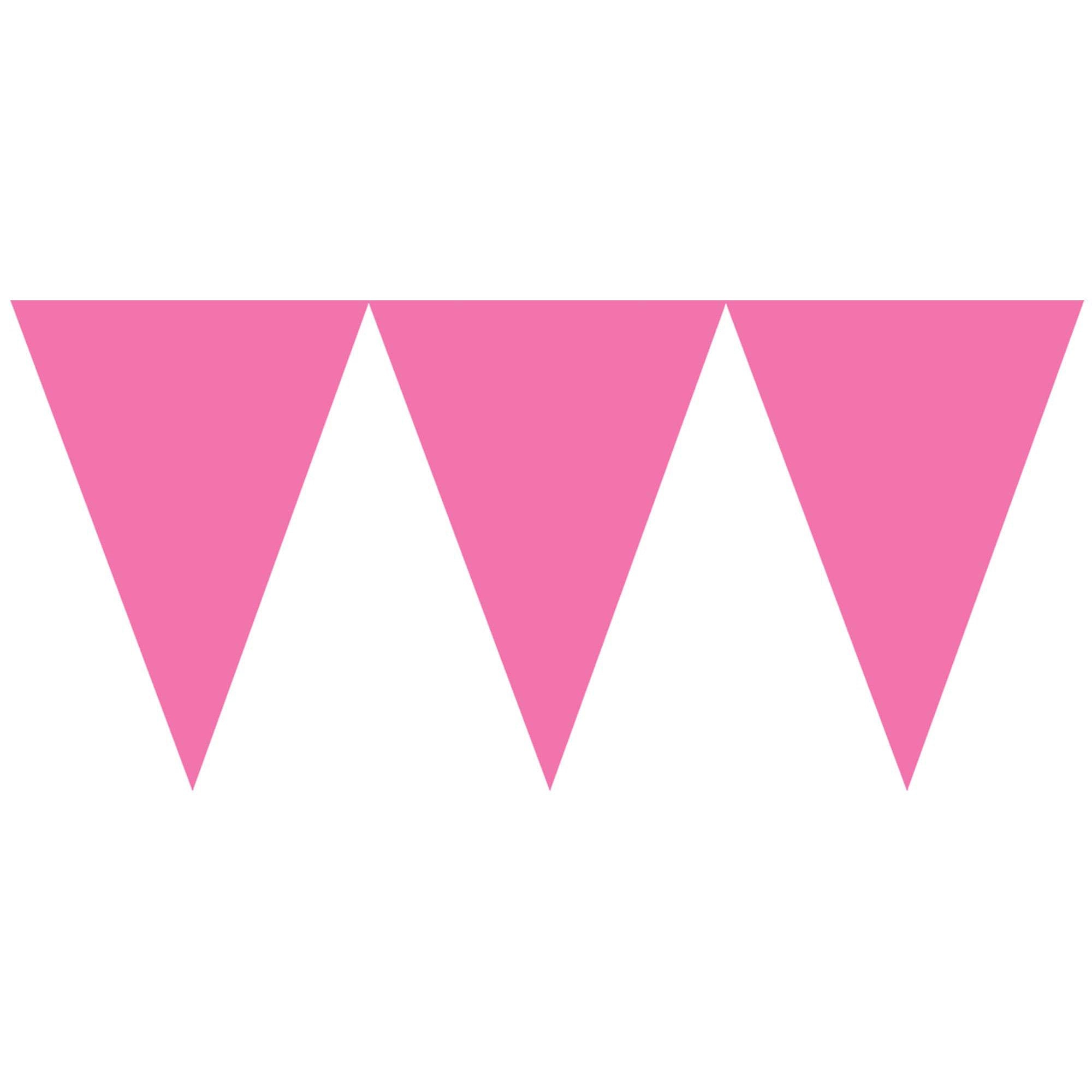 Bright Pink Pennant Banner Decorations - Party Centre - Party Centre