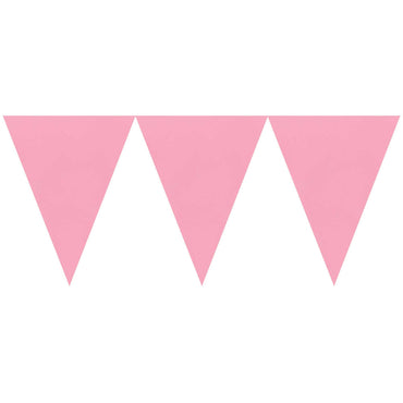 New Pink Paper Pennant Banner 15ft Decorations - Party Centre - Party Centre
