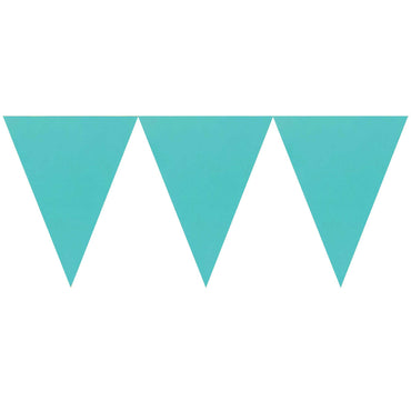 Robin's Egg Blue Paper Pennant Banner 15ft Decorations - Party Centre - Party Centre