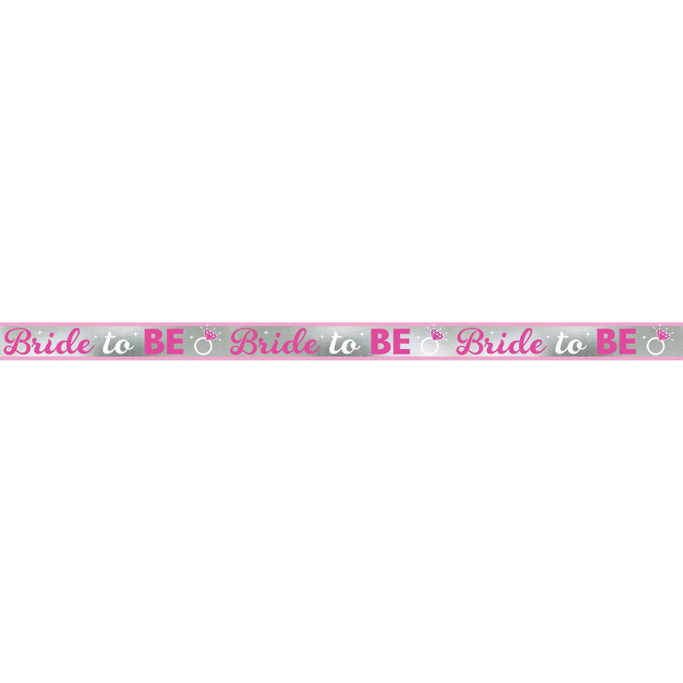 Bride To Be Foil Banner 25ft Decorations - Party Centre