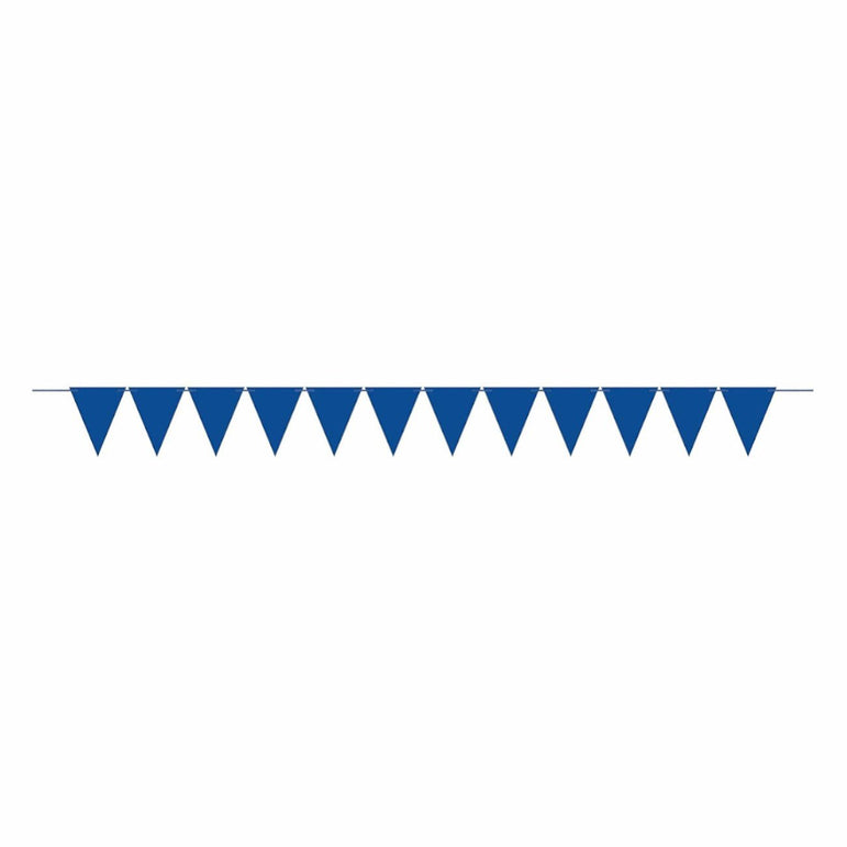 Bright Royal Blue Large Paper Pennant Banner Decorations - Party Centre