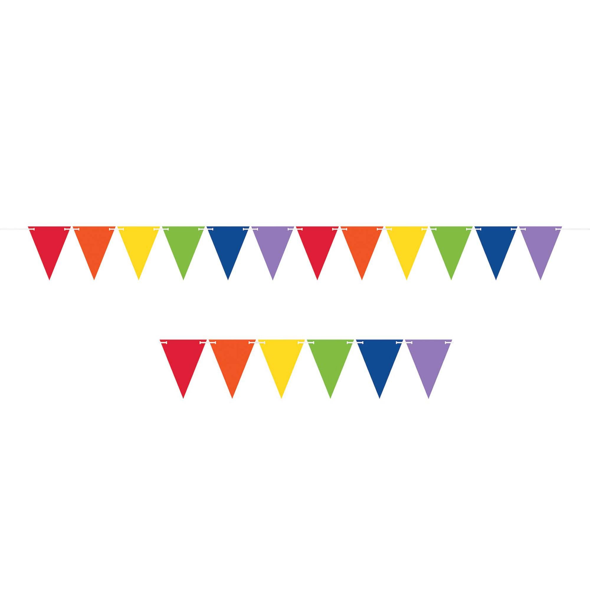 Assorted Mini Paper Pennant Banner Decorations - Party Centre - Party Centre