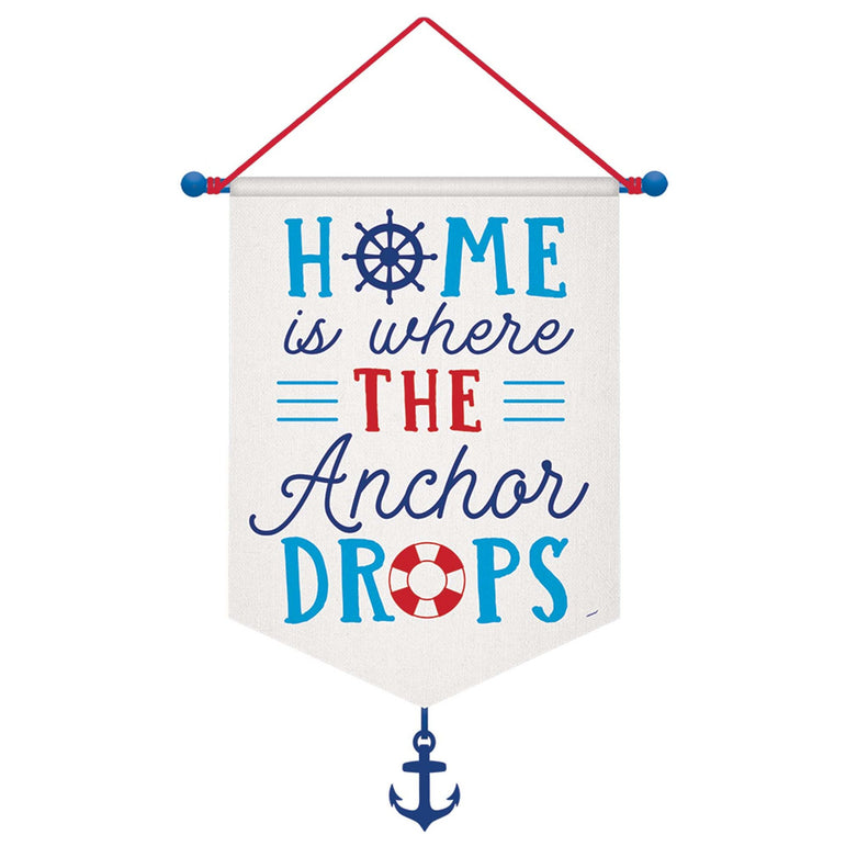 Anchors Drop Canvas Hanging Decoration