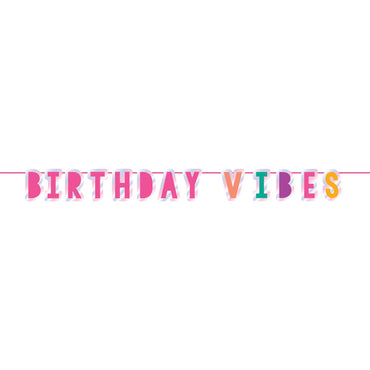 Young and Fab Iridescent Foil Letter Banner Decorations - Party Centre - Party Centre