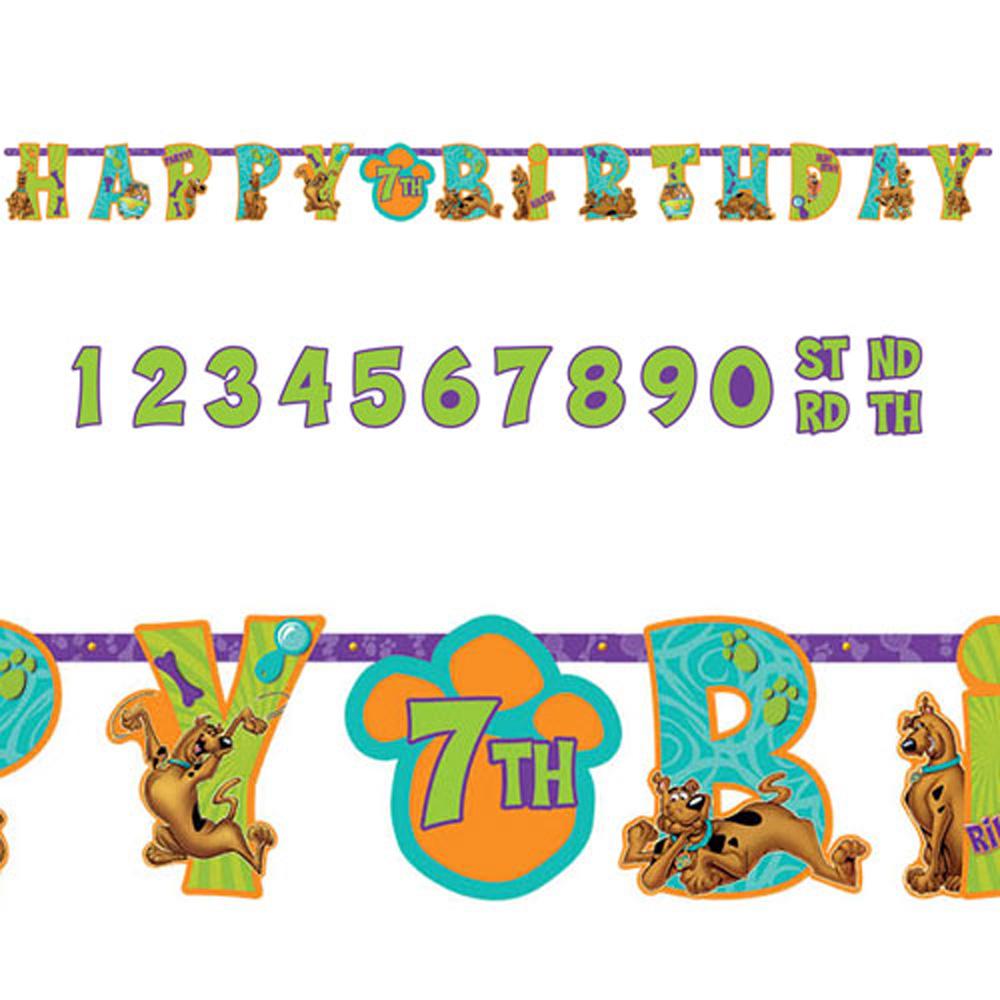 Scooby-Doo Jumbo Add-An-Age Letter Banner Decorations - Party Centre - Party Centre