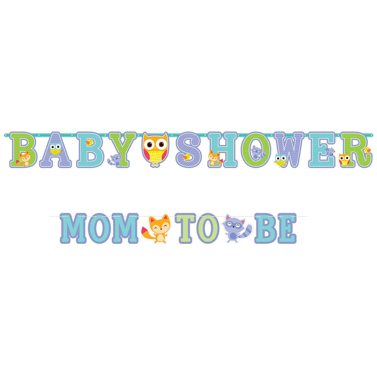 Woodland Welcome Baby Letter Banner Decorations - Party Centre