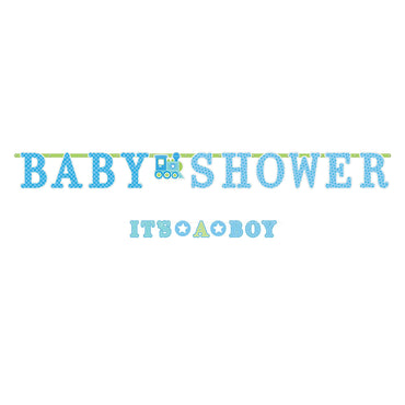 Welcome Little One Baby Boy Letter Banner Decorations - Party Centre - Party Centre