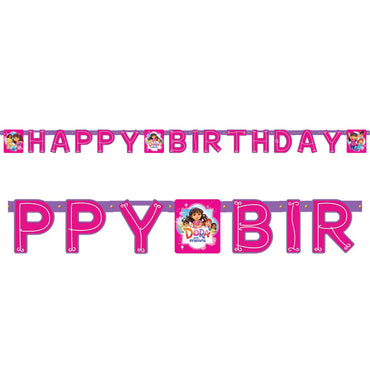 Dora And Friends Happy Birthday Banner Decorations - Party Centre - Party Centre