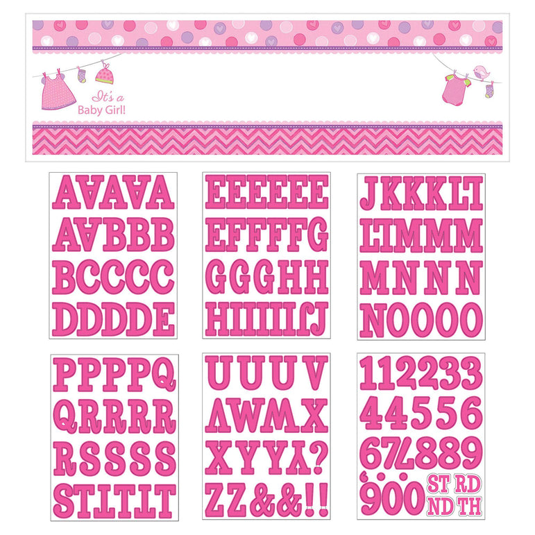 Shower With Love Girl Giant Personalized Banner Decorations - Party Centre