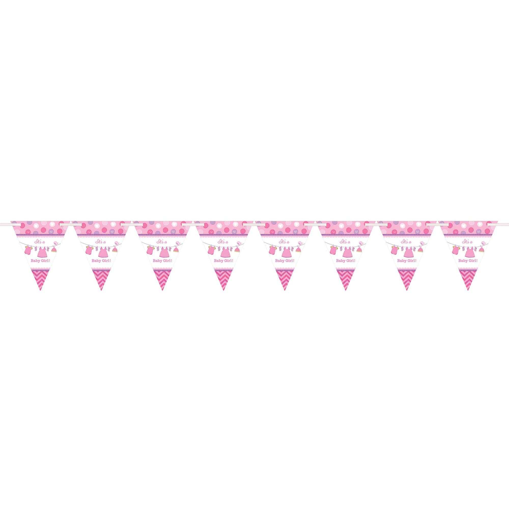 Shower With Love-Girl Pennant Banner Decorations - Party Centre - Party Centre