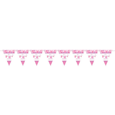 Shower With Love-Girl Pennant Banner Decorations - Party Centre - Party Centre