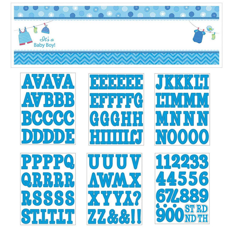 Shower With Love Boy Giant Personalized Banner Decorations - Party Centre