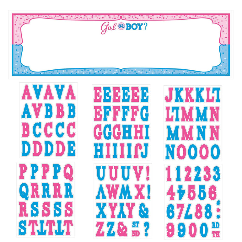 Girl Or Boy? Personalized Giant Sign Banner Decorations - Party Centre