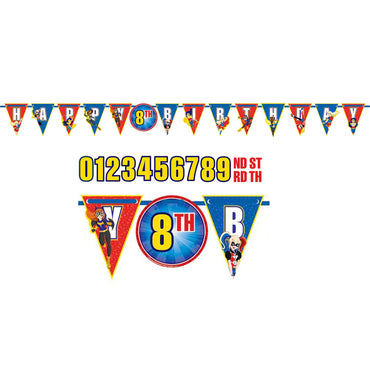 DC Superhero Girls Add an Age Letter Banner Decorations - Party Centre - Party Centre