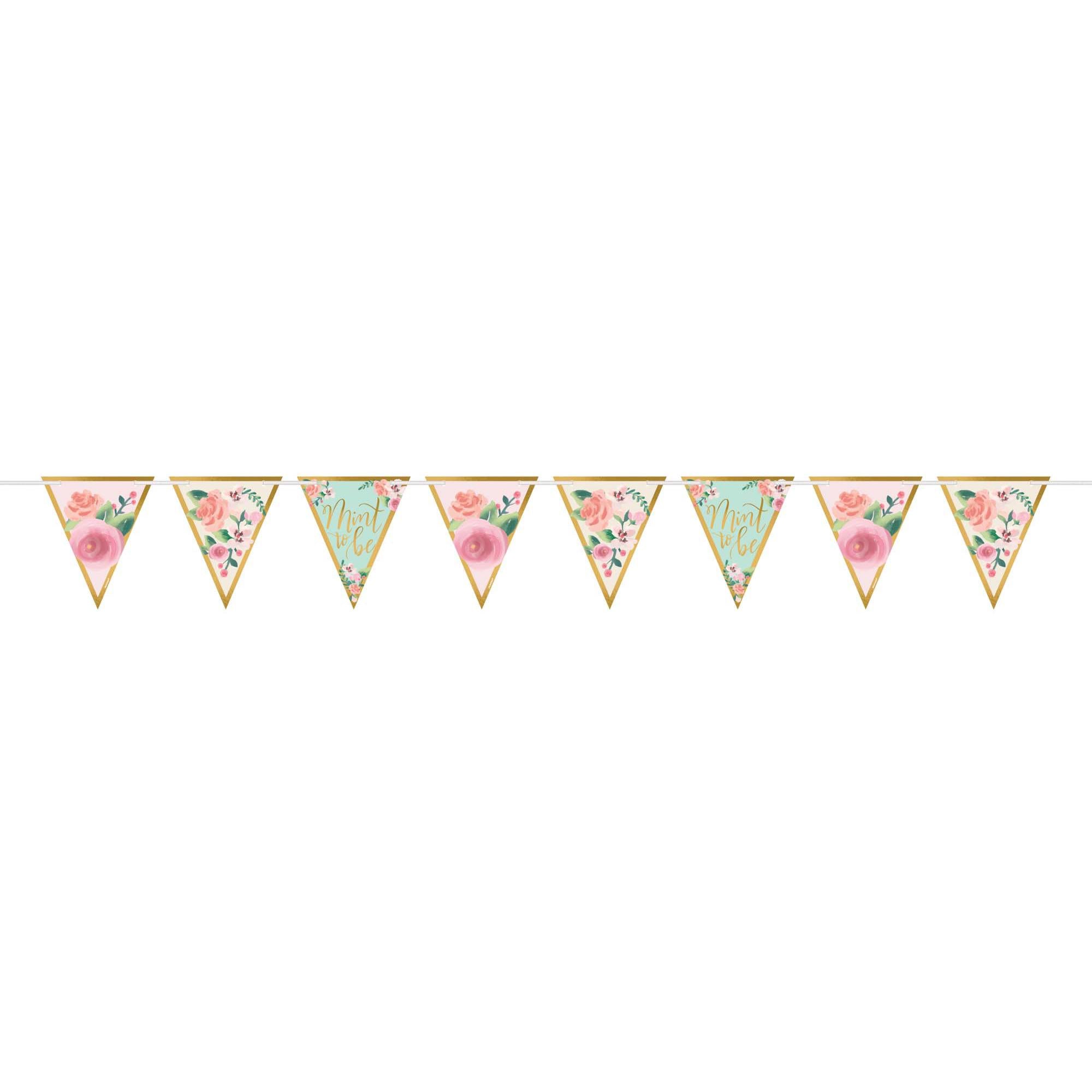 Mint To Be Pennant Banner Decorations - Party Centre - Party Centre