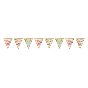 Mint To Be Pennant Banner Decorations - Party Centre - Party Centre