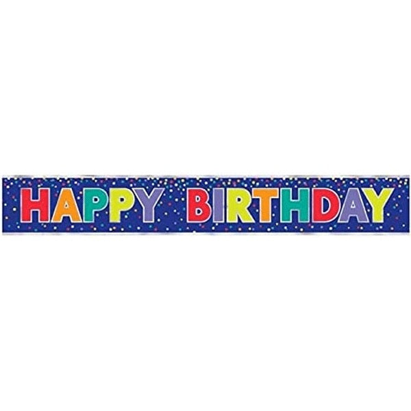 Bold Blue Birthday Banner Foil - Party Centre