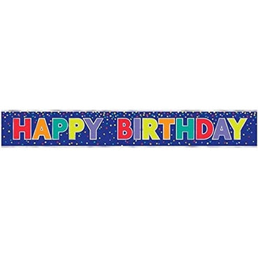 Bold Blue Birthday Banner Foil - Party Centre