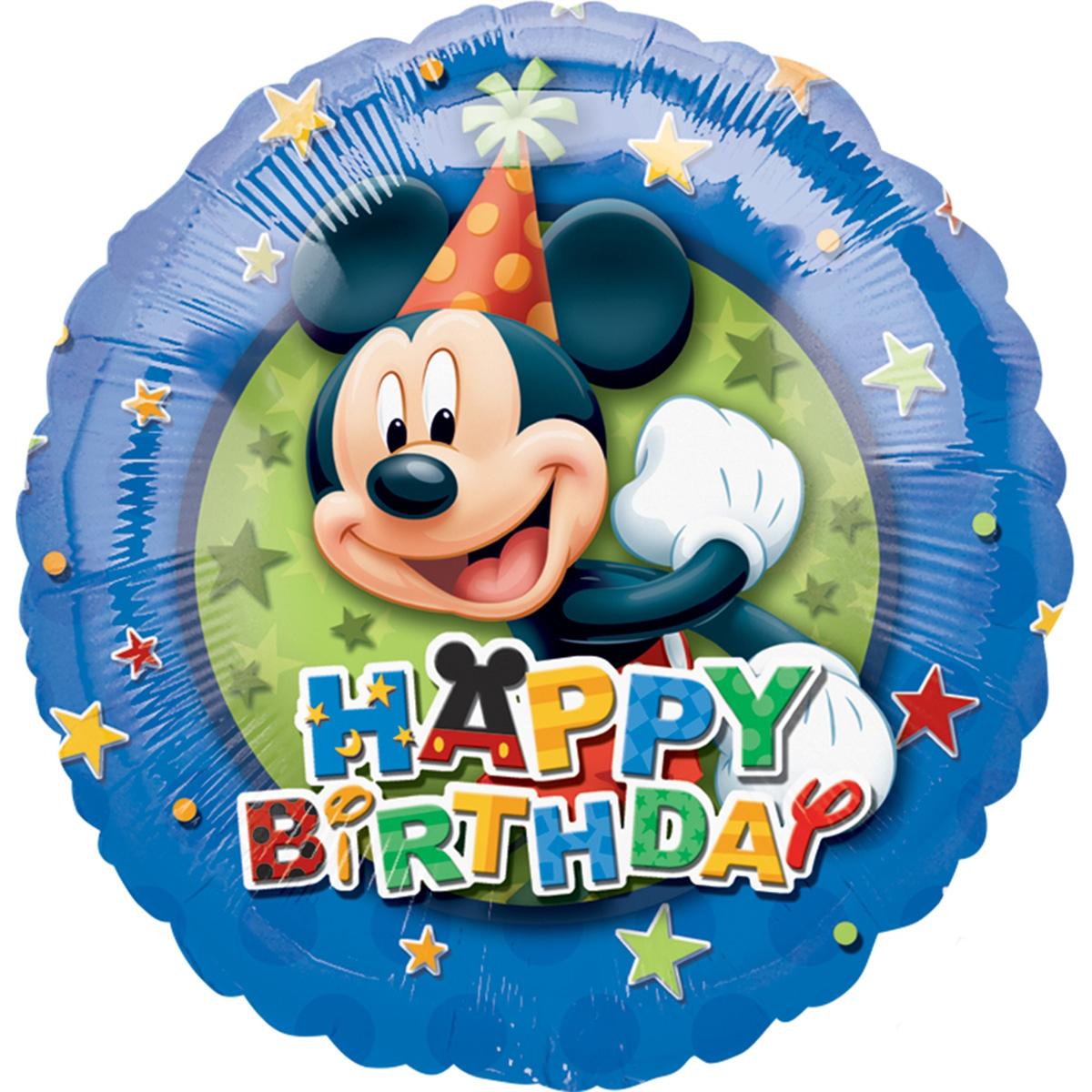 Mickey Birthday Stars 18in Balloons & Streamers - Party Centre - Party Centre