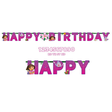 Dora's Flower Adventure Jumbo Letter Banner Decorations - Party Centre - Party Centre