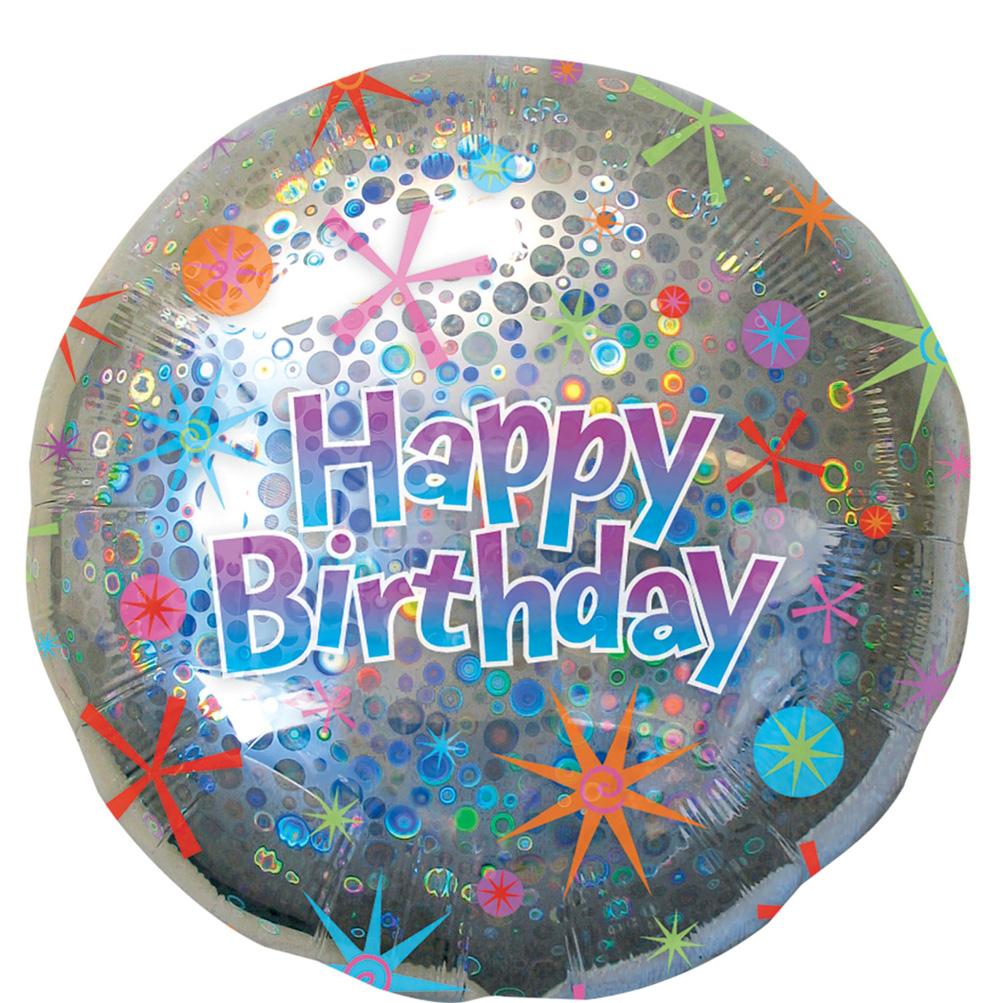 Birthday Celebration Jumbo Holographic Balloon 32in Balloons & Streamers - Party Centre - Party Centre
