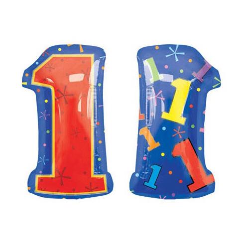 1 Multi-Color Foil Balloon 134x68cm Balloons & Streamers - Party Centre