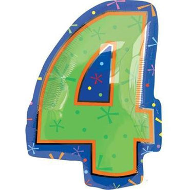 4 Multi-Color Foil Balloon 134x68cm Balloons & Streamers - Party Centre - Party Centre